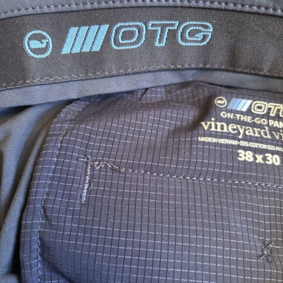 Lot 2 Vineyard Vines On The Go OTG Pants Men 38 X 30 Blue and Grey Outdoors Golf - Picture 9 of 16